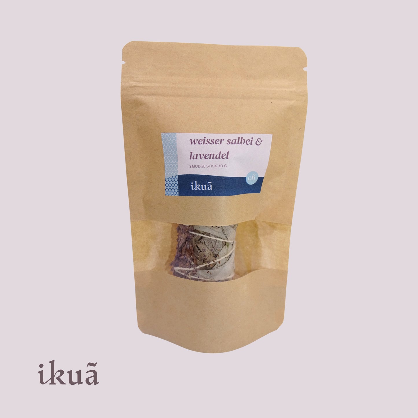 Weisser Salbei Smudge Stick mit Lavendel (Salvia apiana)