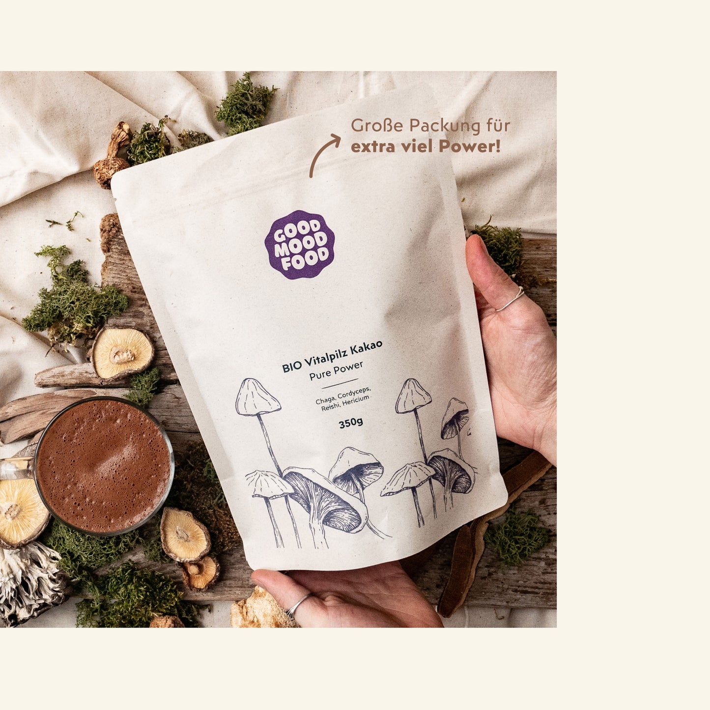 Bio Vitalpilz Kakao (Bio) - Pure Power (350g)