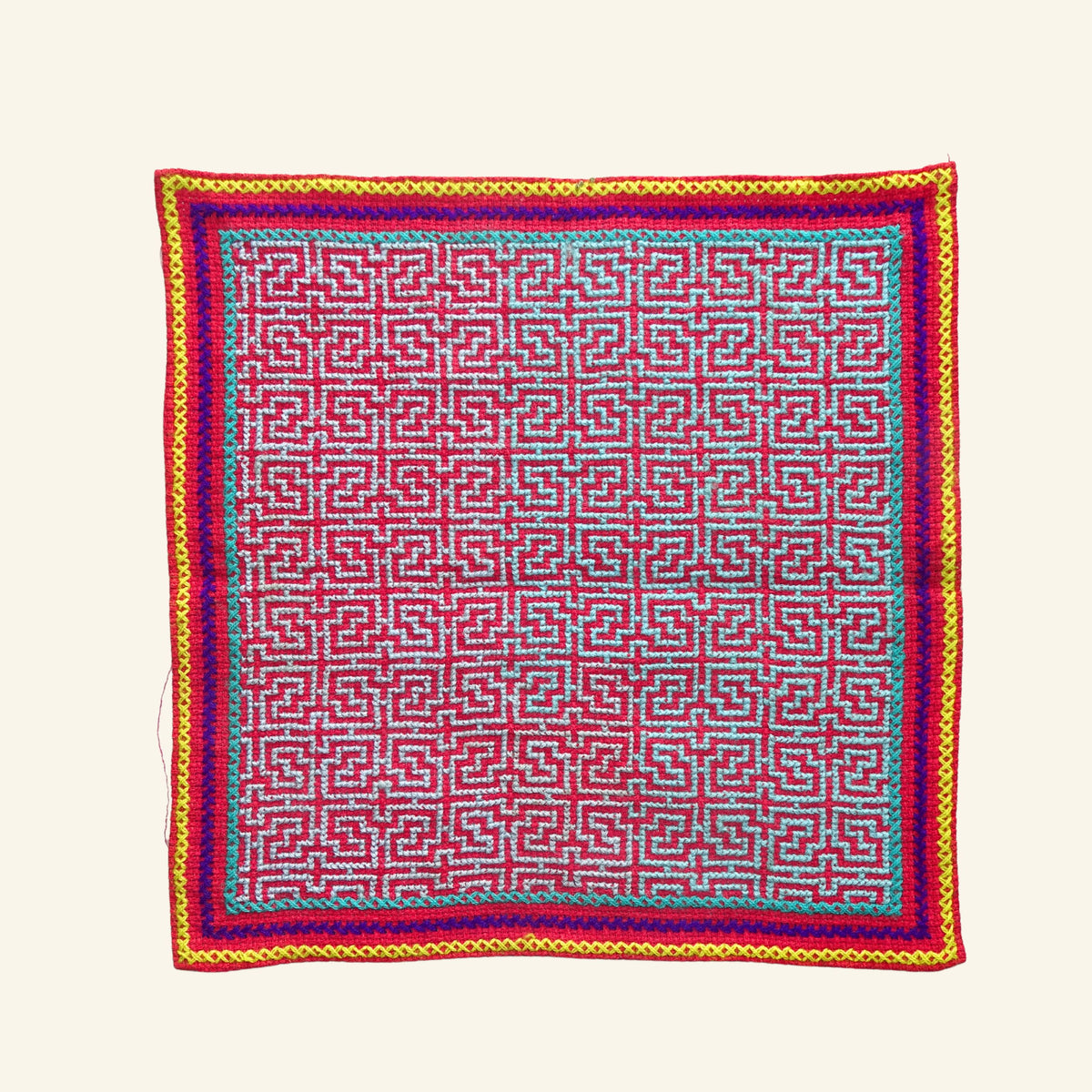 Shipibo Tuch – Niwe Rao Icaro – 30 × 30 cm