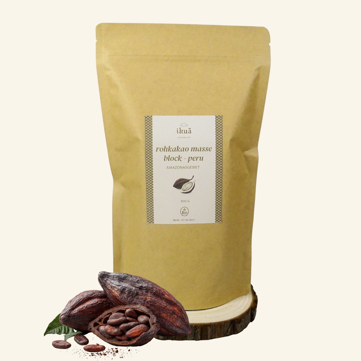 Zeremonieller - Bio Roh-Kakao - 500g Block - Amazonasgebiet - Peru