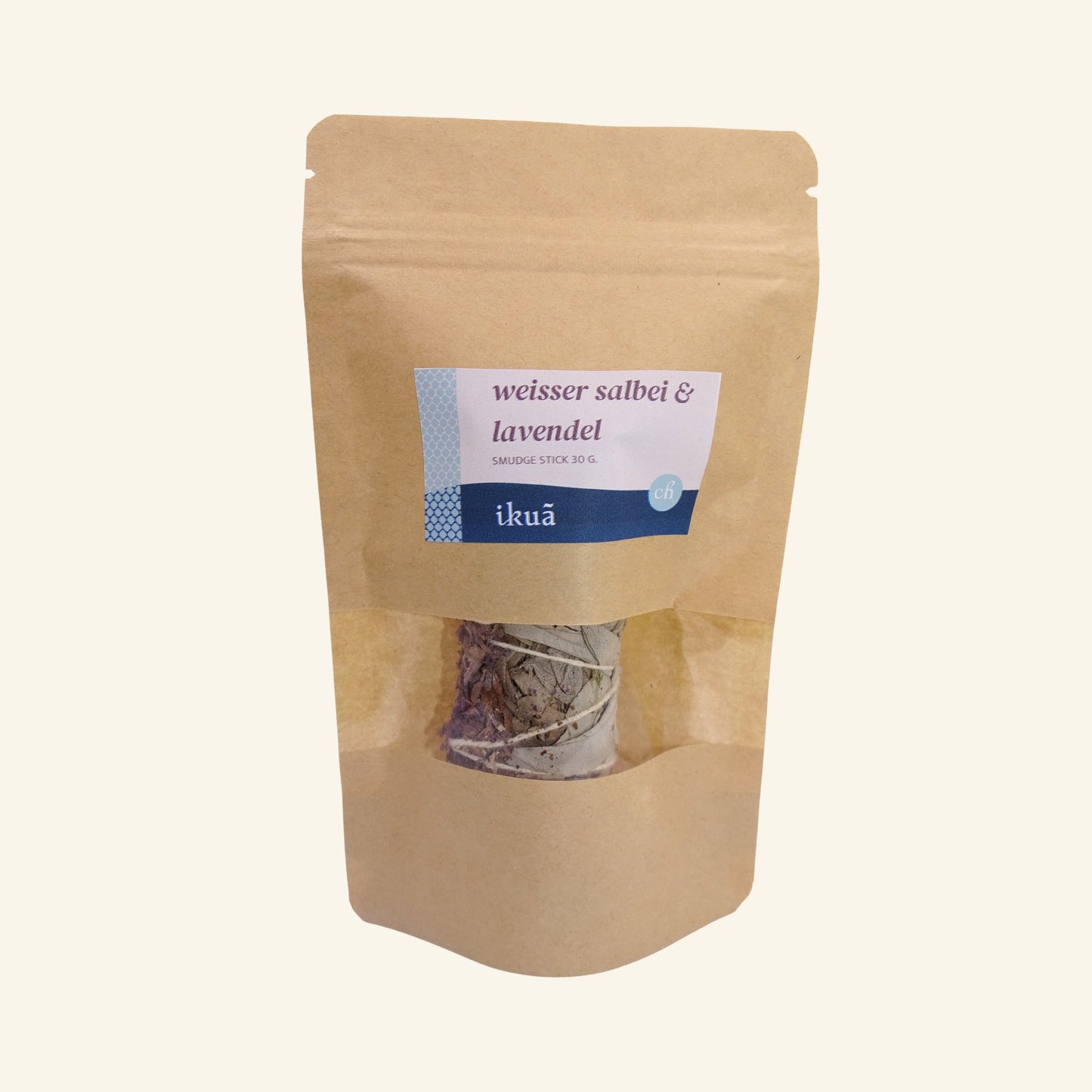 Weisser Salbei Smudge Stick mit Lavendel (Salvia apiana)