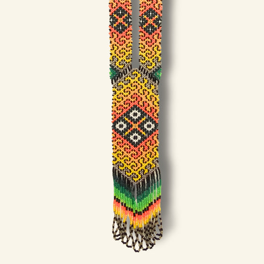 Huni Kuin Halskette – Handgefertigte Perlenkunst | 54 cm