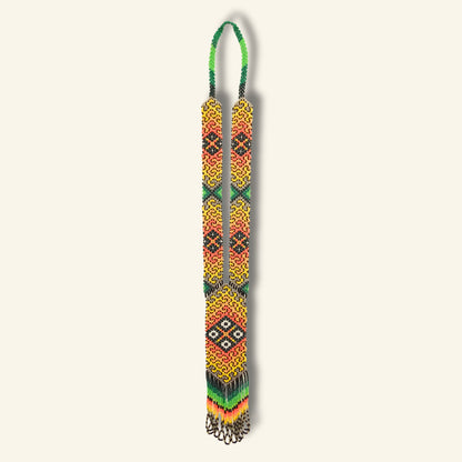 Huni Kuin Halskette – Handgefertigte Perlenkunst | 54 cm
