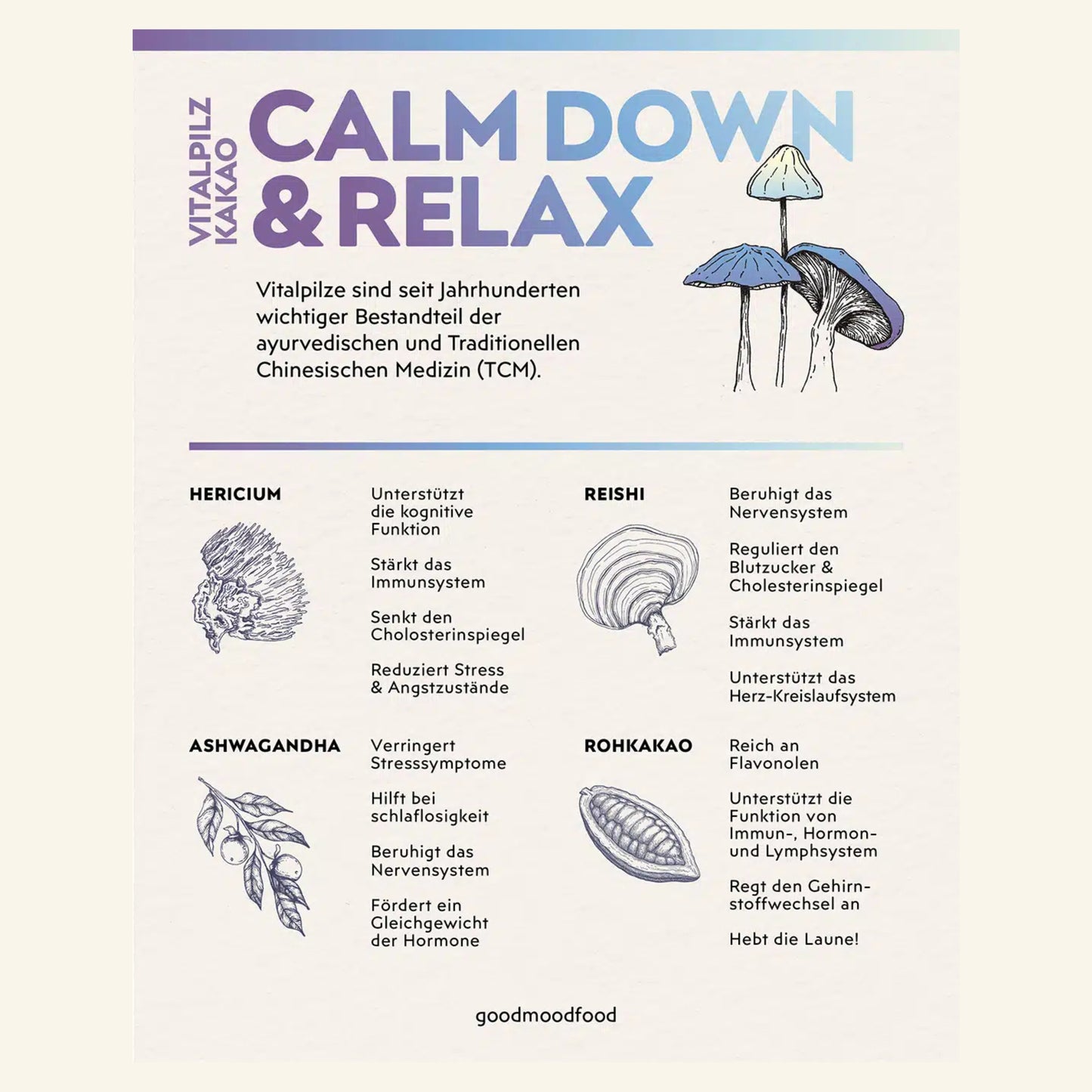 Vitalpilz Kakao (Bio) - Calm Down & Relax (180)
