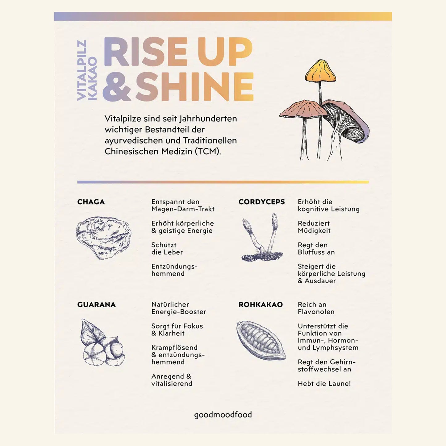 Vitalpilz Kakao (Bio) - Rise Up & Shine (180 g)