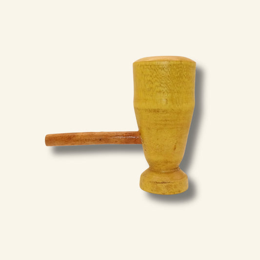 Shipibo Pfeife aus Capirona-Holz – Steckbarer Stiel