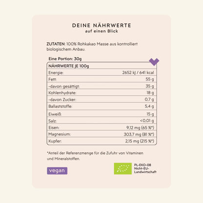 Bio Rohkakao Bolivien – Beniano Wildsammlung, 450 g Block