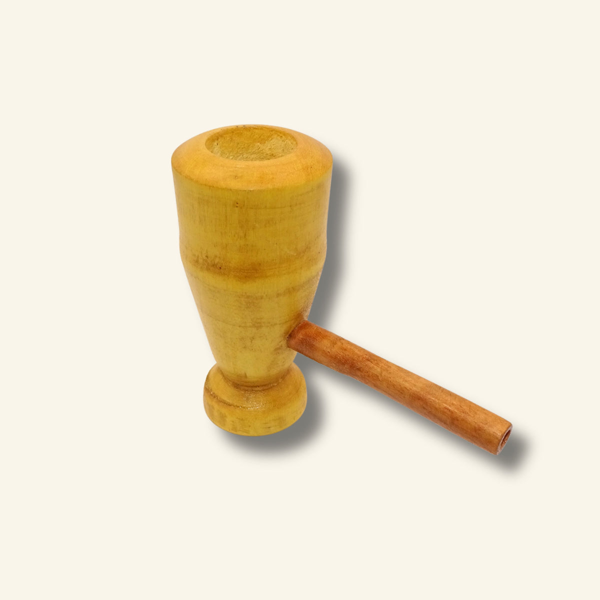 Shipibo Pfeife aus Capirona-Holz – Steckbarer Stiel