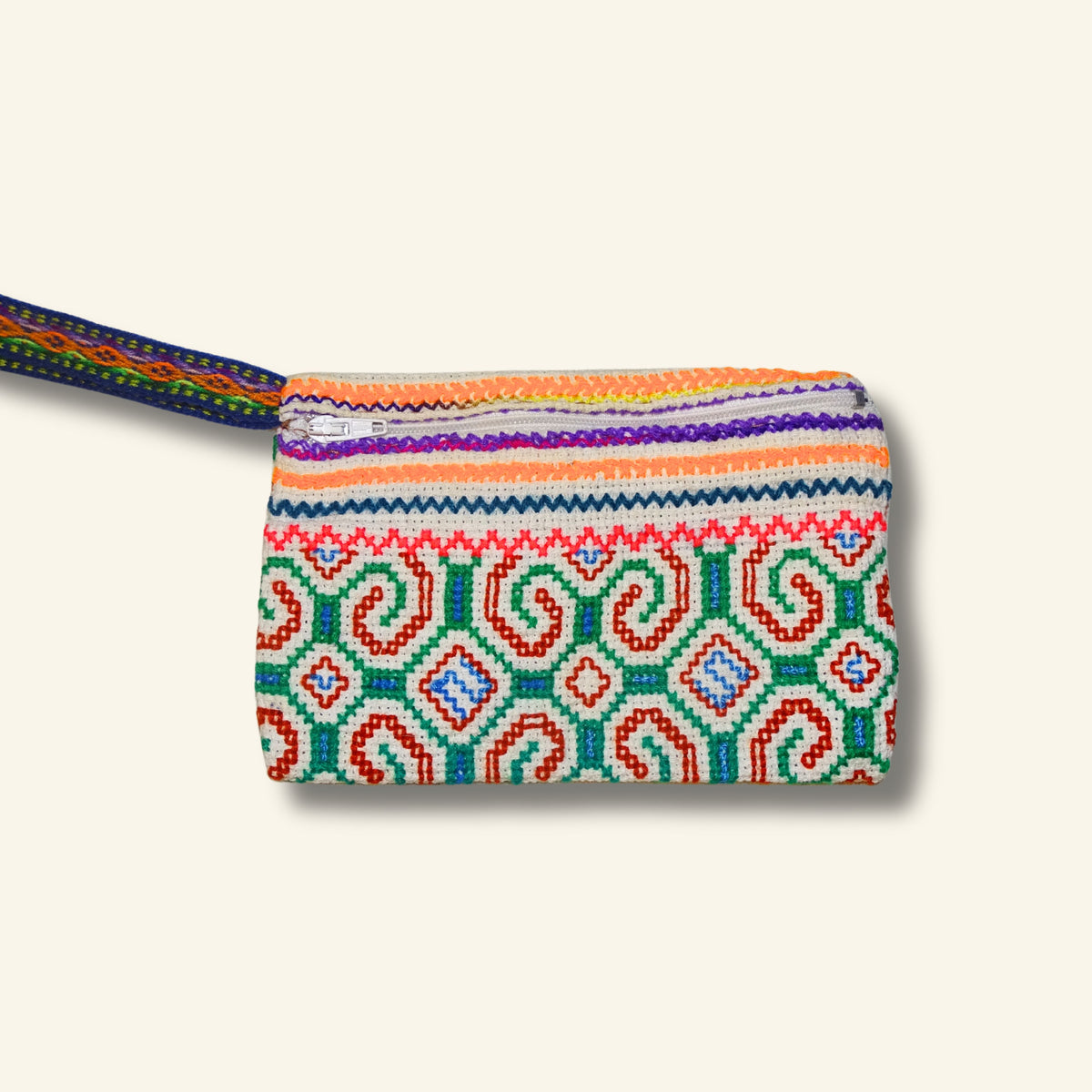 Shipibo Etui – Rot Grün – 10 × 15 cm