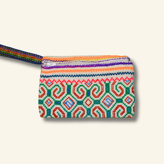 Shipibo Etui – Rot Grün – 10 × 15 cm